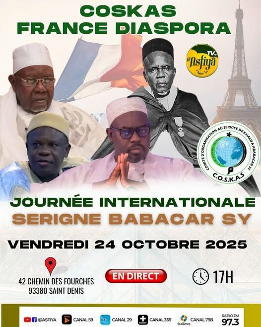 Journée Internationale Serigne Babacar SY (rta) – Édition 2025 à Paris